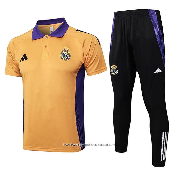 Conjunto Polo Real Madrid Giallo 24-25